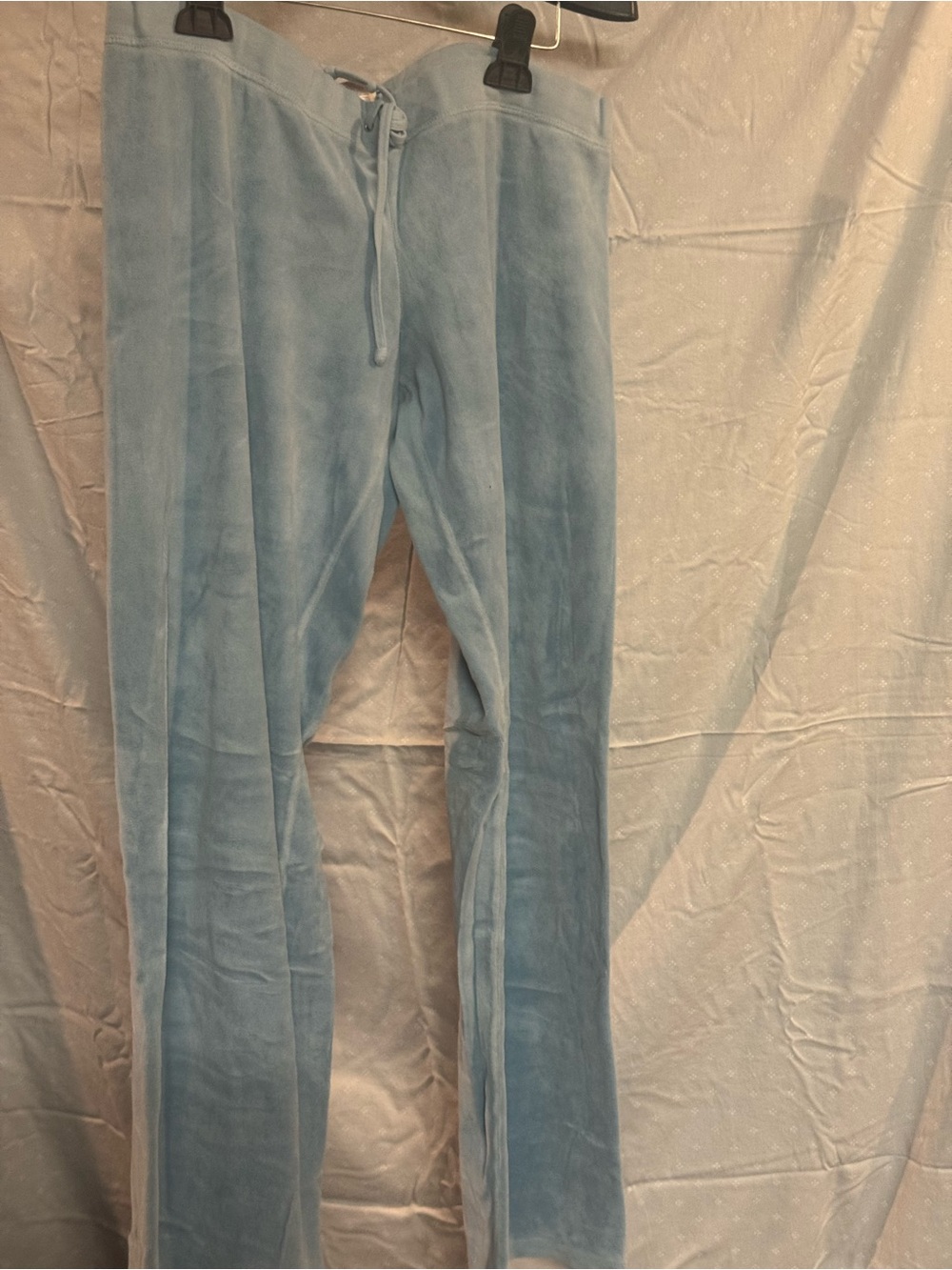 Juicy Couture Pale Blue Velour Cozy Sweatpants